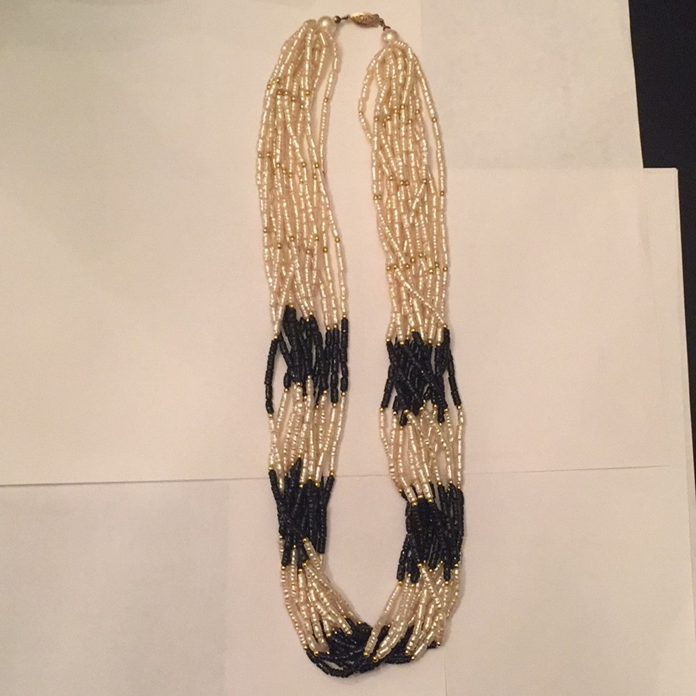 Vintage Multistrand “Rice Pearl” Necklace